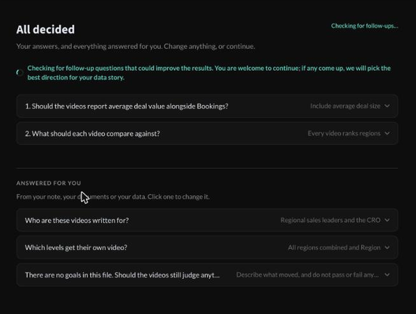 Data Stories step: GLX asks only what the data cannot settle