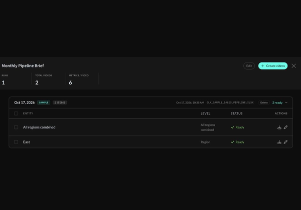 Data Stories step: Run a sample first